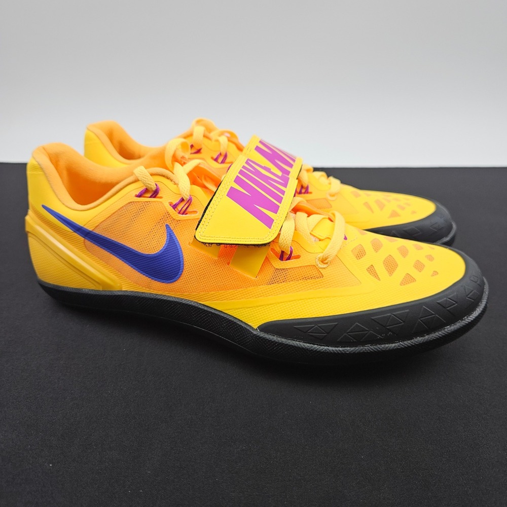 Nike‎ Zoom Rotational 6 Mens Sz 9 Throwing Shoes Yellow Orange Purple FZ9606-800